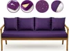 Gartenkissen Set Violett – 170x60 + 4x50x56 cm Gartenkissen Produktbild-Vorschau 2