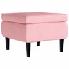 The Living Store Chaise à oreilles avec tabouret Velours Voir les images du produit 8