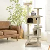 Katzenkratzbaum 132cm Kratzbaum Kletterbaum Spielbaum Sisal Produktbild-Vorschau 1