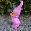 Gartenzwerg mit Stinkefinger und Sonnenbrille 18 cm rosa Produktbild-Vorschau 3
