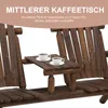 Outsunny Gartenbank mit Tisch Gartenmöbel Sitzbank 2 Stühle Produktbild-Vorschau 6