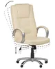 BELIANI Massagesessel Beige Kunstleder Verschromtes Metall Produktbild-Vorschau 4