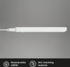 A white LED under-cabinet light strip is shown horizontally against a plain gray background. Text and icons are visible at the bottom of the image. Náhľad obrázku produktu