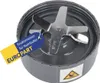 A close-up, slightly angled view of a blender blade assembly with a product tag attached. Produktbild-Vorschau