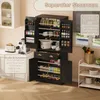 A kitchen pantry cabinet filled with various food items and kitchenware. Podgląd zdjęcia produktu