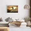 Gerahmtes Poster - Weißer Rahmen - Löwen Sonnenuntergang Produktbild-Vorschau 7