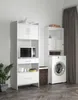 Schrank für Waschmaschine, Trockner oder WC Willa - weiß Produktbild-Vorschau 3