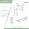 SONNI Schminktafel met opgedeelde lades en zijdelingse Productafbeelding-voorbeeld 11