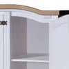 vidaXL Armoire style mexicain en pin 3 portes blanc Voir les images du produit 11