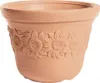 A terracotta pot with a sunflower design. Podgląd zdjęcia produktu