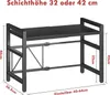 Erweiterbar Mikrowellenofen Rack, Mikrowelle Regal Produktbild-Vorschau 7