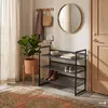 home24 Schuhregal - Schwarz - Metall Produktbild-Vorschau 2