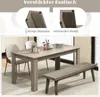 Tavolo da pranzo COSTWAY 160x80cm, tavolo grande, tavolo da Anteprima dell’immagine prodotto 5