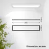 Plafonnier LED salle de bain projections d'eau plat, blanc Voir les images du produit 5