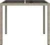 vidaXL Zahradní stůl, šedý, 90 x 90 x 75 cm, poly-rattan Náhled obrázku produktu 3