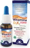 A bottle of Dr. Jacob's Vitamin D3 + K2 FORTE drops next to its packaging. Produktbild-Vorschau