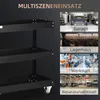 Werkzeugwagen 3-stufig mit 4 Rollen, Stahl, Schwarz, Produktbild-Vorschau 6