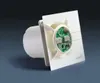 A white bathroom exhaust fan with a visible circuit board and digital display is presented against a gradient background. Anteprima dell’immagine prodotto