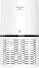 A white air purifier with a black band and a perforated base. Produktbild-Vorschau