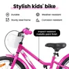 vidaXL Kinderfahrrad 18 Zoll für 5-7 Jahre alt Dunkelrosa Produktbild-Vorschau 3