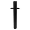 A black metal furniture leg with a mounting plate is shown against a white background. Anteprima dell’immagine prodotto