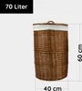 Lycce Wäschekorb - 47L oder 70L rund aus Weide Wäschekorb Produktbild-Vorschau 3