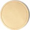 A top-down view of a round wooden cutting board with a groove around the edge, set against a white background. Anteprima dell’immagine prodotto