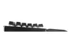 Side view of a black keyboard with some keys visible. Produktbild-Vorschau