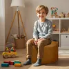 Domarex Sitzpouf rund Ø45x25 cm,Pouf Hocker Wohnzimmer & Produktbild-Vorschau 3