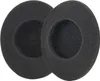 Two black foam ear pads for headphones are shown against a white background. Voir les images du produit