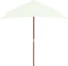 Parasol avec mât en bois 150 x 200 cm Sable Voir les images du produit 13