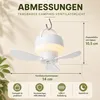 Camping Ventilator mit Lampe, Akku USB Ventilator für Produktbild-Vorschau 2