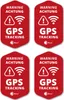 iSecur 4er GPS Tracking Aufkleber Set I 3 x 5 cm I Warning Produktbild-Vorschau 1