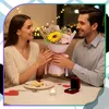 Bouquet de fleurs, tournesol, savon, rose rose, cadeau Voir les images du produit 7
