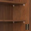 A close-up view of the interior of a wooden cabinet, showing shelves and shelf supports. Produktbild-Vorschau