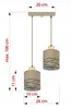 LUXOLAR - LED Pendelleuchte 2-flammig Creme/Gold E27 60W - Produktbild-Vorschau 7