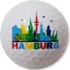 Hamburg Skyline Golfbälle, Weiß/Bunt, 3 Stück Produktbild-Vorschau 2