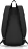 The back view of a black backpack on a white background. Produktbild-Vorschau