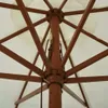 Close-up view of the internal structure of a wooden umbrella. Náhľad obrázku produktu