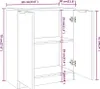 Credenza Bianca 60x30x70 cm in Legno tecnico Anteprima dell’immagine prodotto 7