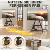 TVON Brauner TV-Ständer Rollbarer TV-Ständer, geeignet für Produktbild-Vorschau 4