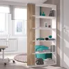 Bücherregal Bücherregal Lugo Weiß/Eiche 5 Fächer, für Produktbild-Vorschau 4
