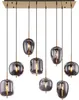 Globo Lighting závěsné svítidlo kovové mosazné barvy, 8x Náhled obrázku produktu 7