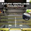 Outsunny Holzkohlegrill aus Edelstahl fahrbar Grillwagen Produktbild-Vorschau 5
