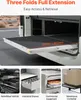 A product image showcasing a sliding drawer mechanism extended from a vehicle or storage unit, with smaller inset images demonstrating various applications. Anteprima dell’immagine prodotto