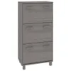 The Living Store Schuhschrank HAMAR Hellgrau 59,5x35x117 cm Produktbild-Vorschau 2