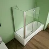 70X90cm Badewannenfaltwand Badewannenaufsatz mit Duschwand Produktbild-Vorschau 2