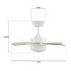 ZMH Stropní ventilátor s osvětlením a dálkovým ovládáním Náhled obrázku produktu 5