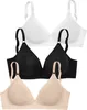 PETITE FLEUR Bralette-BH 1xtoffee+1xschwarz+1xweiß Größe 70 Produktbild-Vorschau 1