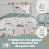 Kinderbettwäsche Set Afrika Safari Hell Blau 135x200 80x80 Produktbild-Vorschau 5
